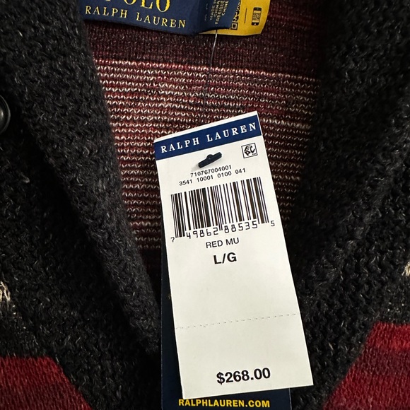 New - Ralph Lauren Men’s premium wool cardigan - Large - Picture 4 of 4